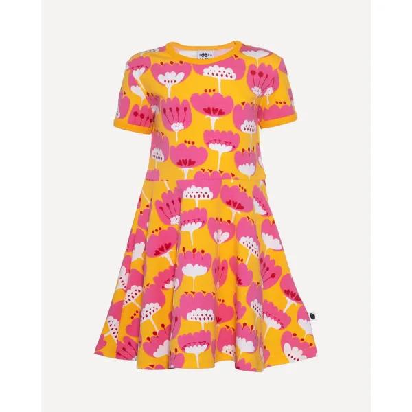 SANI mekko, Blomma, aurinko - pinkki - punainen