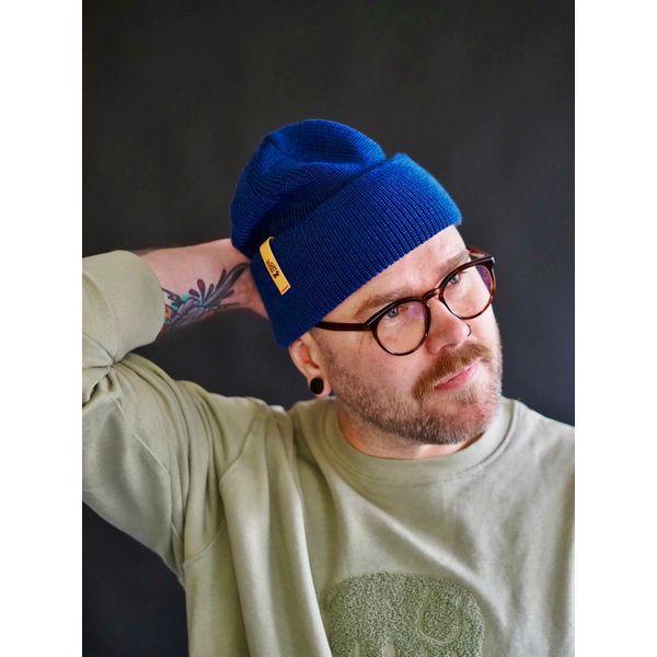 Sidoste Merinovillapipo - Sininen