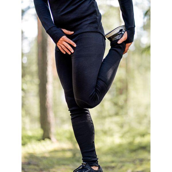 Ulkoiluhousut merinovillaa, unisex - Musta