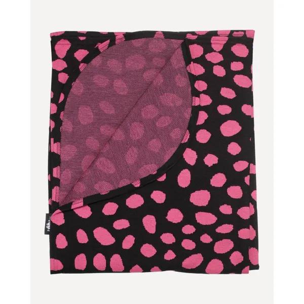 TORKKUPEITTO jacquard, Gepardi dots, musta - pinkki