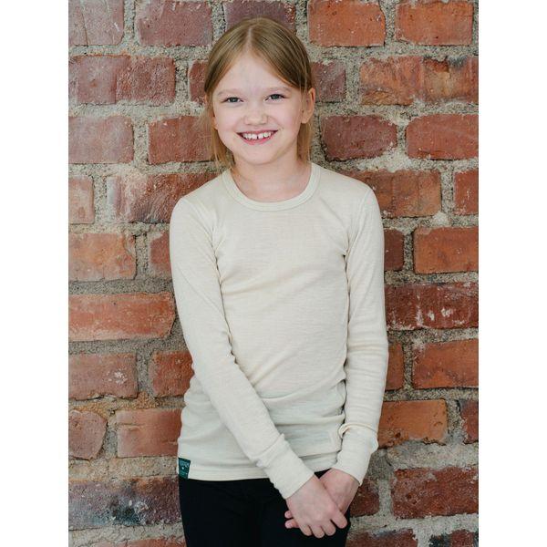 Metsä: lasten pitkähihainen aluspaita silkkivillaa