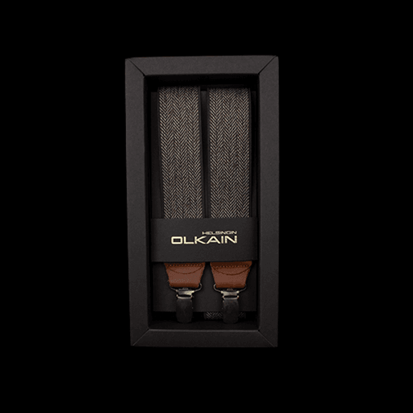 Krunikka Tweed ruskea 3,5 cm