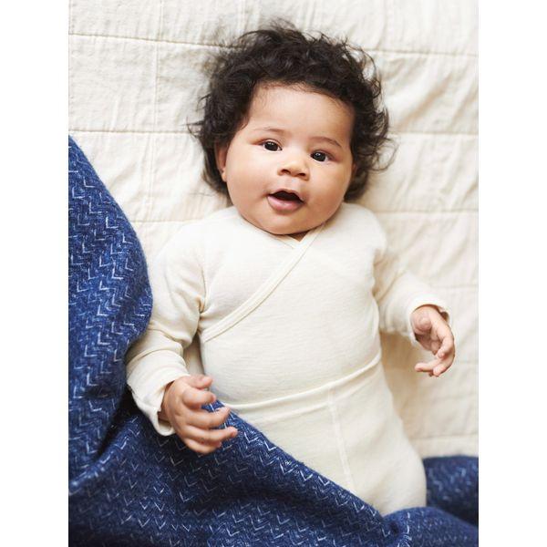 Vauvan body silkkivillaa, valkoinen