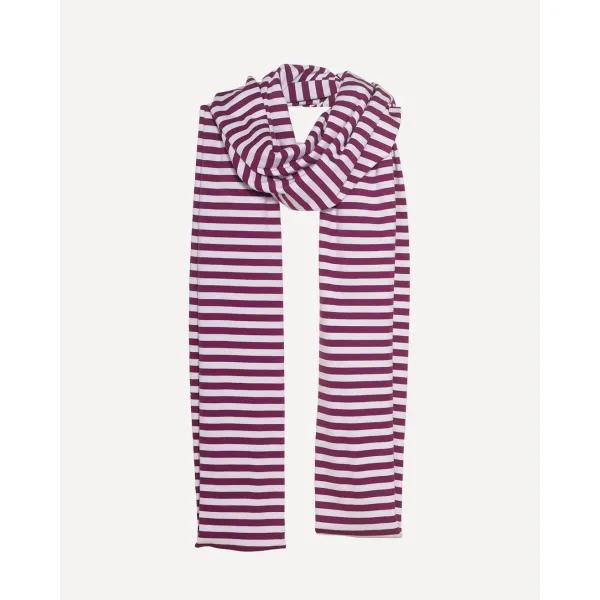 PITKÄ KAULAHUIVI, Raidallinen, violetti - valkoinen