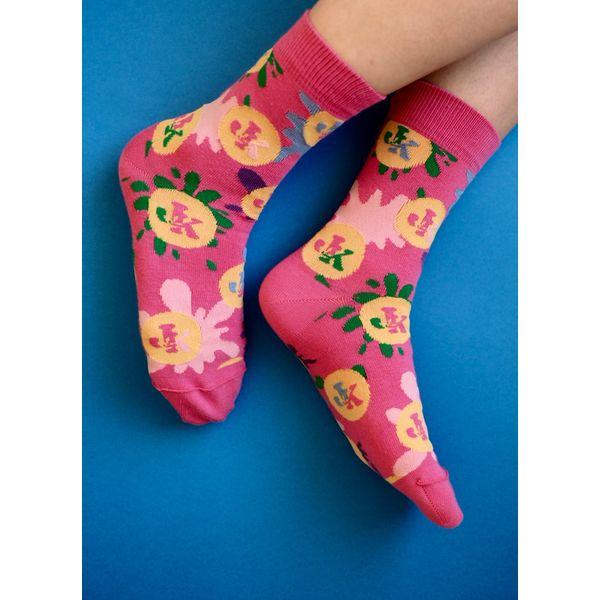 Läiskätesti - Janne Kataja x Sidoste, pinkit luomupuuvillasukat