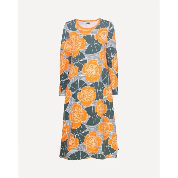 INARI yöpaita, Ulpukka, oranssi - tummanvihreä