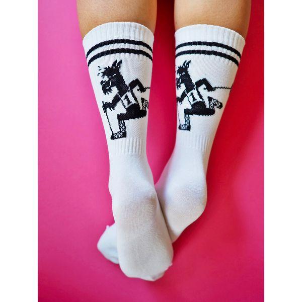 Sidoste 80 vuotta! Juhlasukka, Retrokoira hiihtää - luomupuuvillasukka