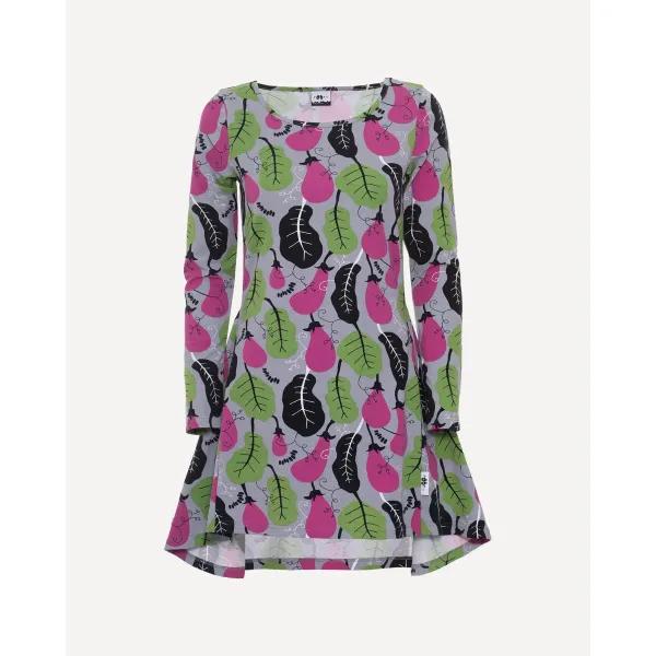 HEIJA tunika, Aubergiini, harmaa - violetti - metsä