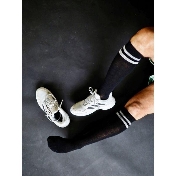 Merinovillainen kompressiosukka - Musta