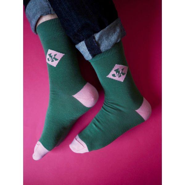 JK - Janne Kataja x Sidoste, vihreät luomupuuvillasukat