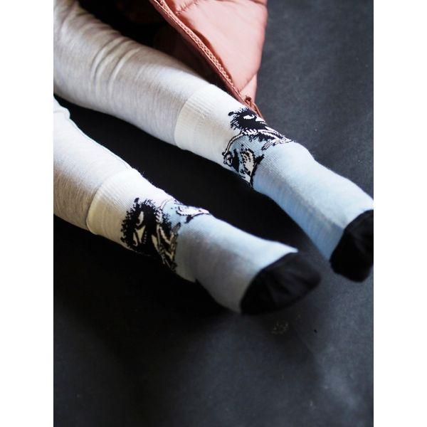 Lasten Haisuli nuotiolla, ohuet merinovillasukat