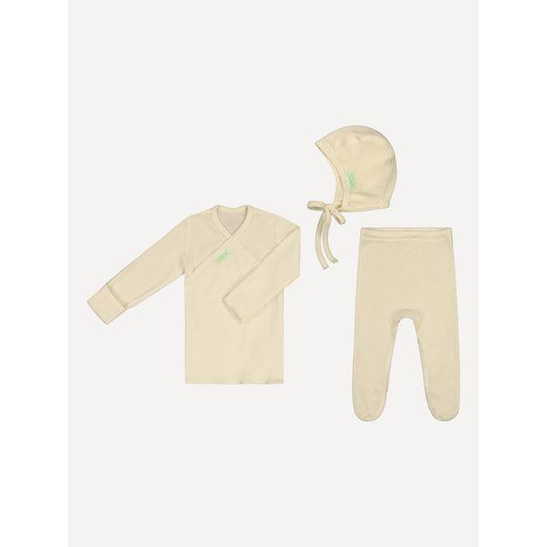 Vauvan ensisetti silkkivillaa, valkoinen