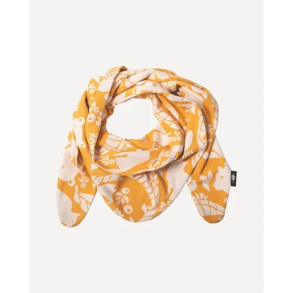 HUIVI jacquard, Pohjolan portti, okra - luonnonvalkoinen