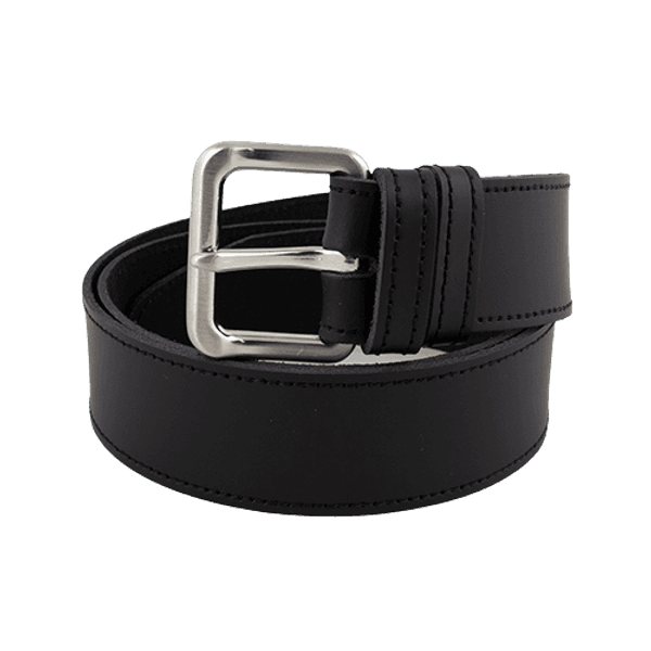 Juhani, musta nahkavyö nikkelivapaa