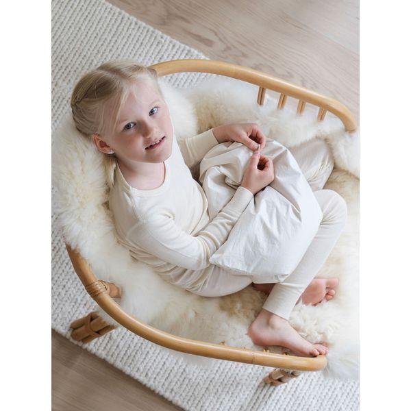 Lasten pitkähihainen aluspaita silkkivillaa - Valkoinen