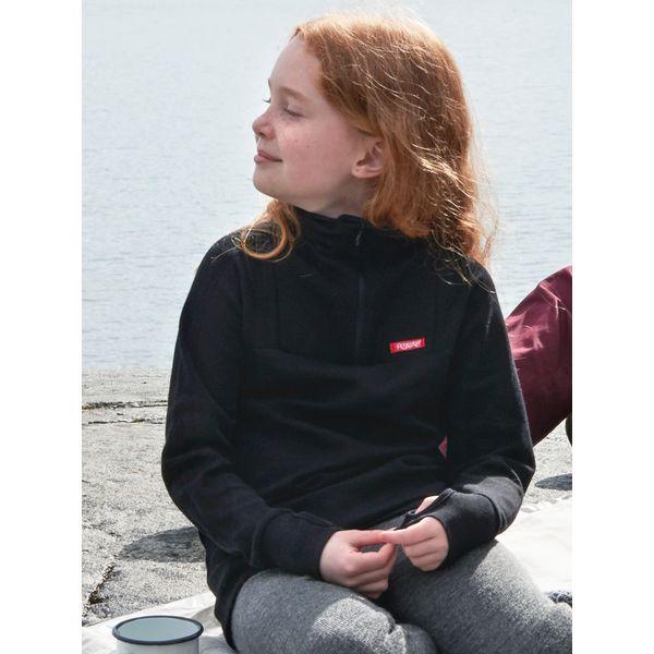 Lasten ulkoilupaita merinovillaa, musta