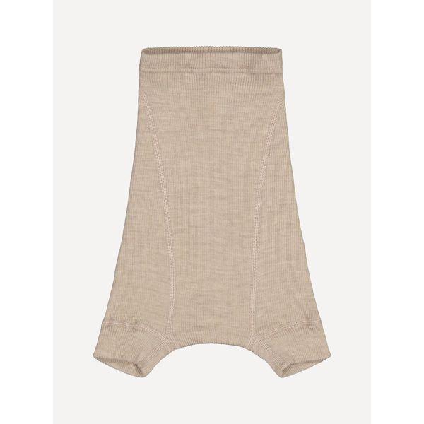 Lyhytlahkeiset vaippahousut merinovillaa - Hiekka