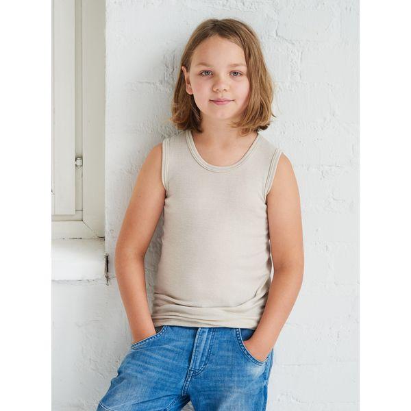 Metsä: lasten hihaton paita silkkivillaa