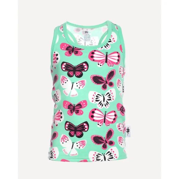 SILTA paita, Perhoset, minttu - pinkki