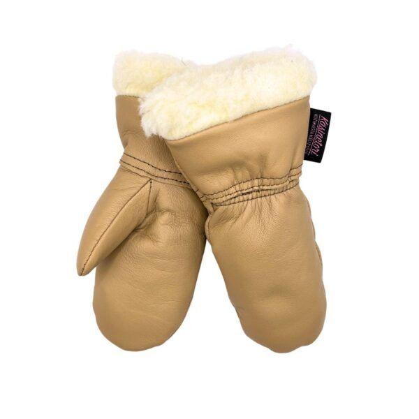 Kotimaiset nahkarukkaset lapsille – Villavuori – beige