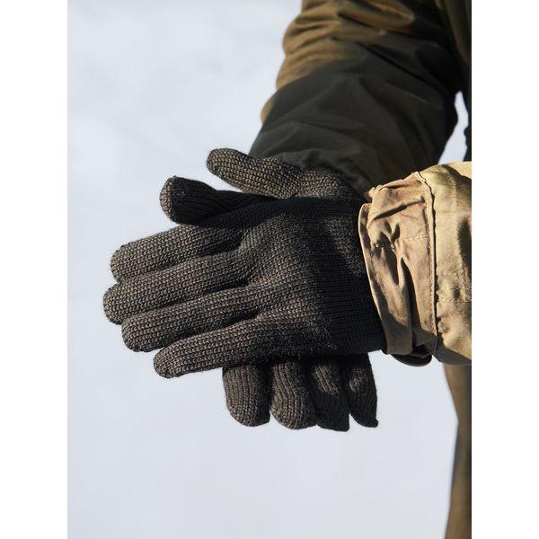 Sormikkaat merinovillaa, musta