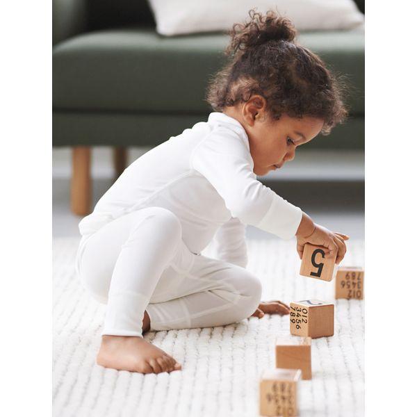 Lasten pitkät alushousut silkkiä - Valkoinen