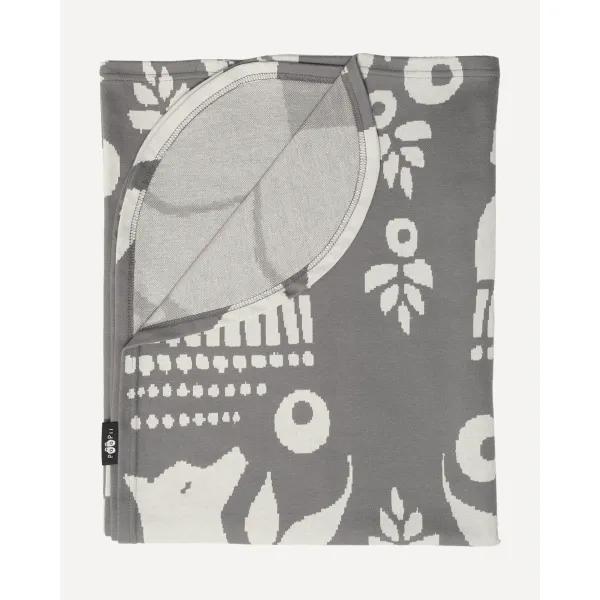 TORKKUPEITTO jacquard, Pohjolan portti, tummanharmaa - luonnonvalkoinen