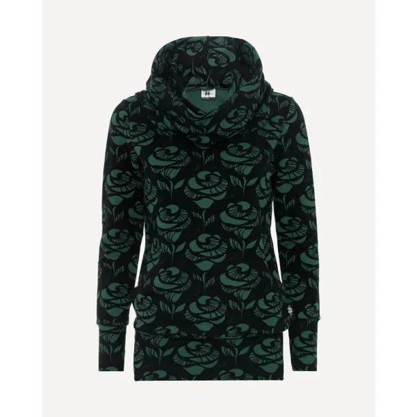 HALLA huppari, Ruusu, tummanvihreä - musta