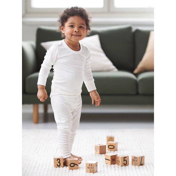 Lasten pitkähihainen aluspaita silkkiä, valkoinen