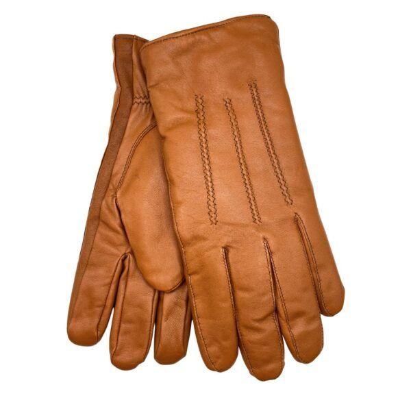 Nahkasormikkaat miehille – konjakki