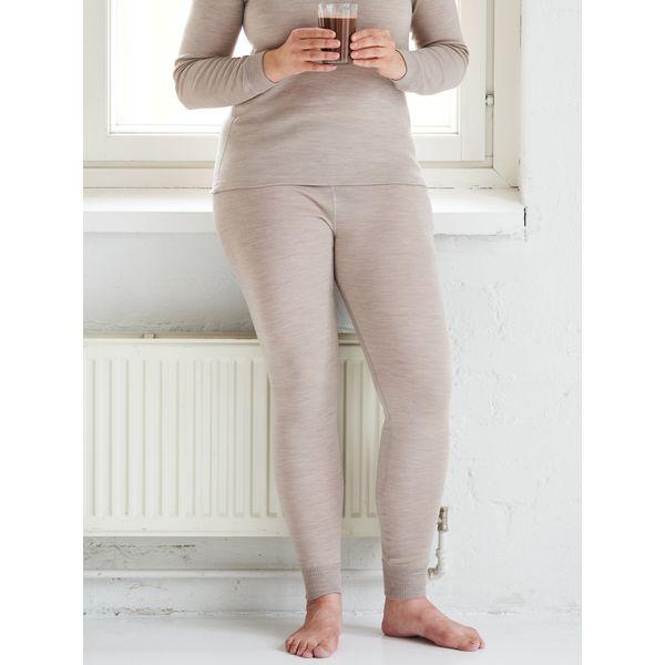 Naisten pitkät alushousut merinovillaa - Hiekka