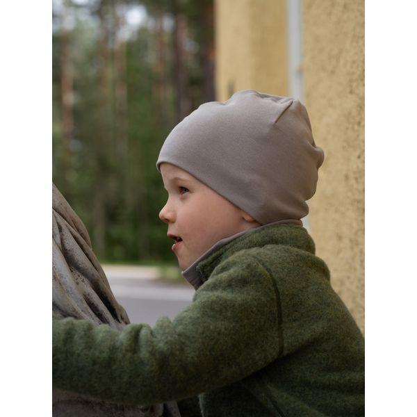 Lasten pipo puuvillaa - Greige
