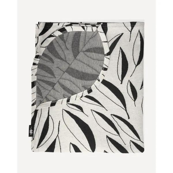 TORKKUPEITTO jacquard, Flow, luonnonvalkoinen - musta