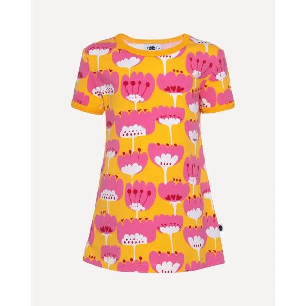 VIOLA tunika, Blomma, aurinko - pinkki - punainen