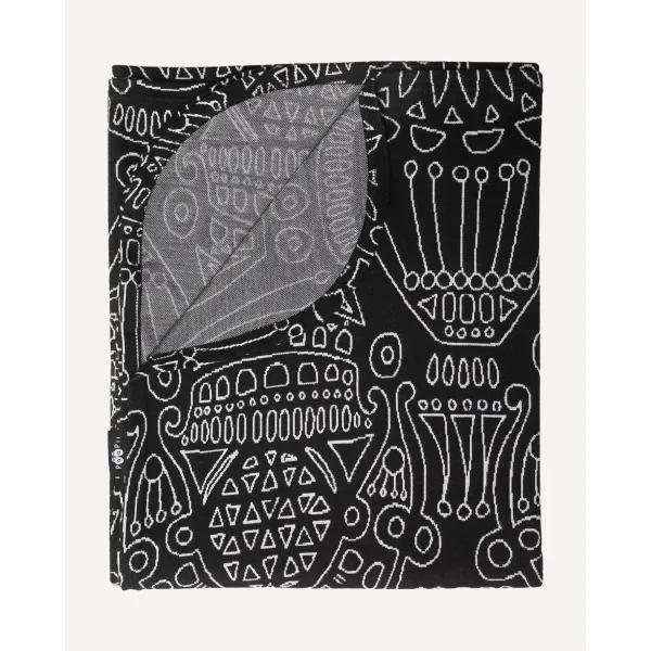 TORKKUPEITTO jacquard, Rukinlapa, musta - luonnonvalkoinen