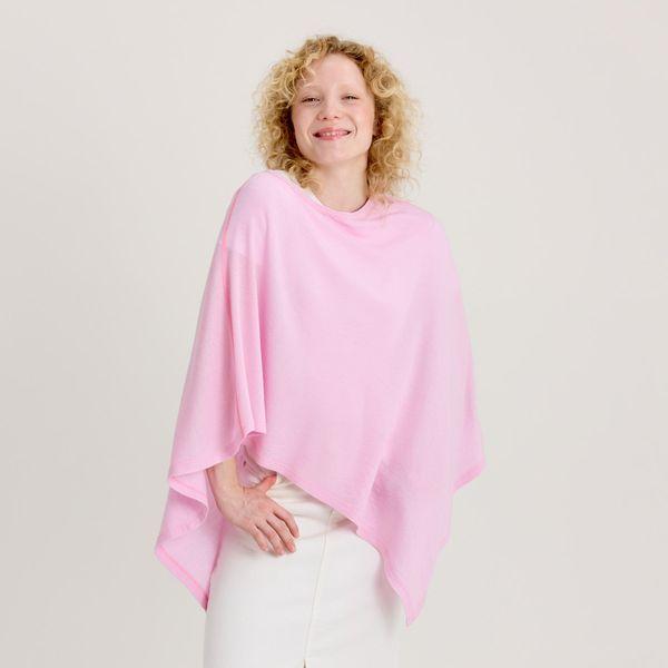 Poncho, merinosilkki, poistuva väri