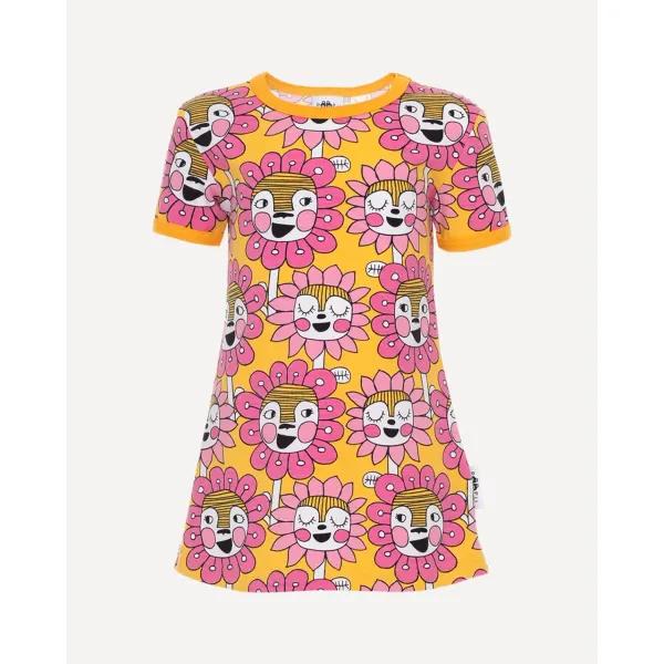 VIOLA tunika, Kukkakansa, aurinko - pinkki - vaaleanpunainen