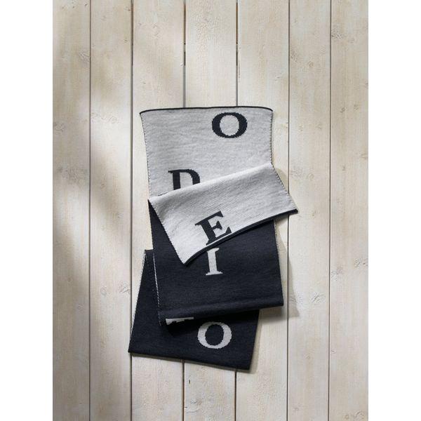 Merinovillahuivi kirjaimet - grafiitti-valkoinen