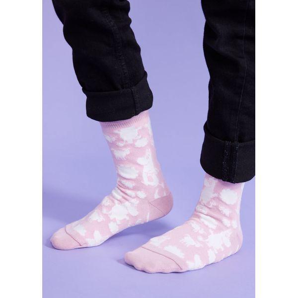 Lasten Muumilaakso, luomupuuvillasukka - vaaleanpunainen