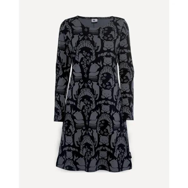 SINI mekko, Pohjolan portti, tummanharmaa - musta