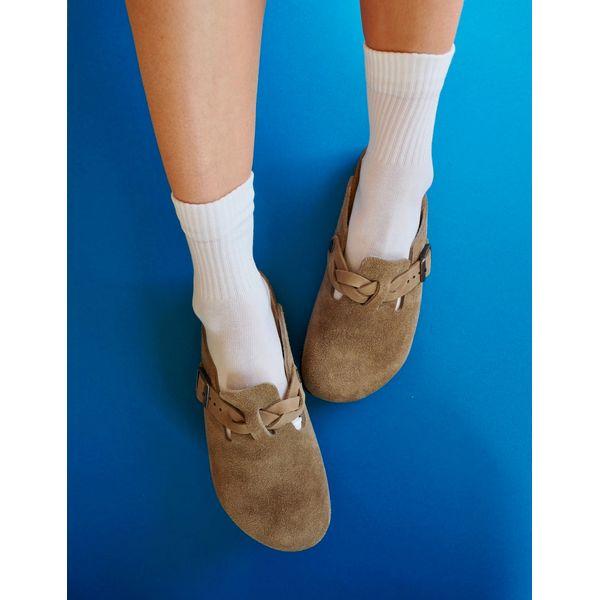 Klassikko- luomupuuvillasukka tennisvarrella, useita värejä