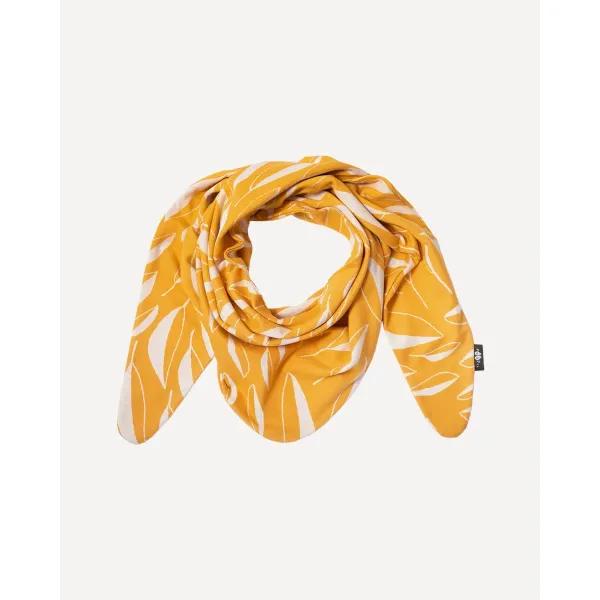 HUIVI jacquard, Flow, okra - luonnonvalkoinen